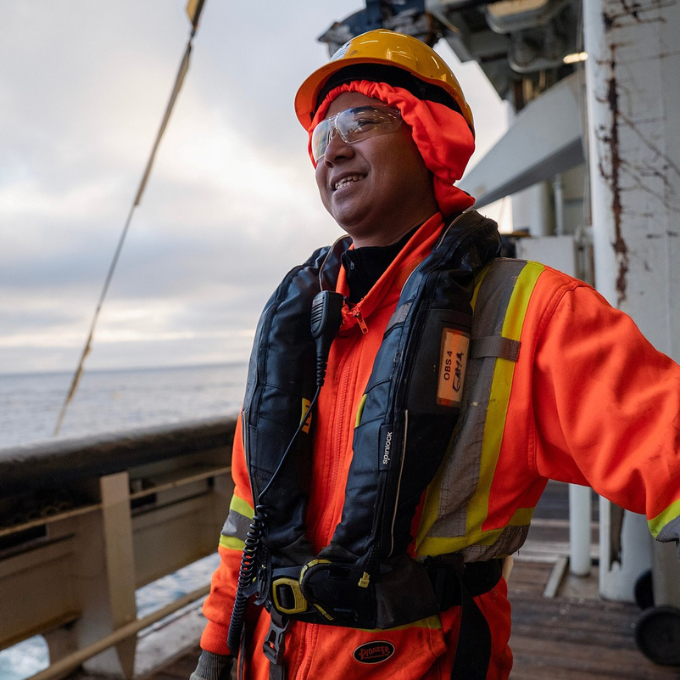 This is TGS - Energy Value Chain - Ramform Atlas People